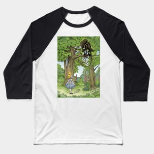 Alice Meets the Alien in Wonderland Baseball T-Shirt